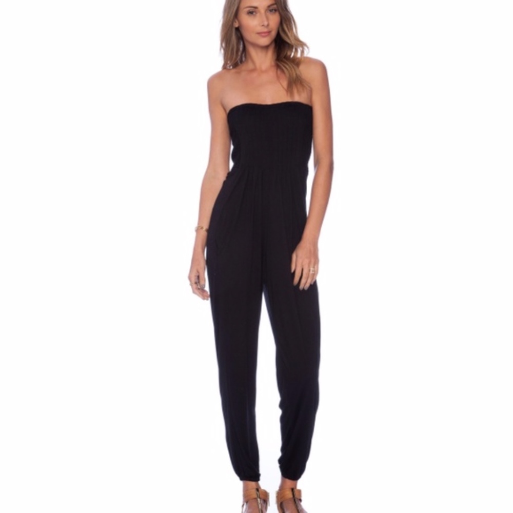 Indah Crush Jumpsuit - Black - Picture 1 of 3